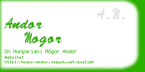 andor mogor business card